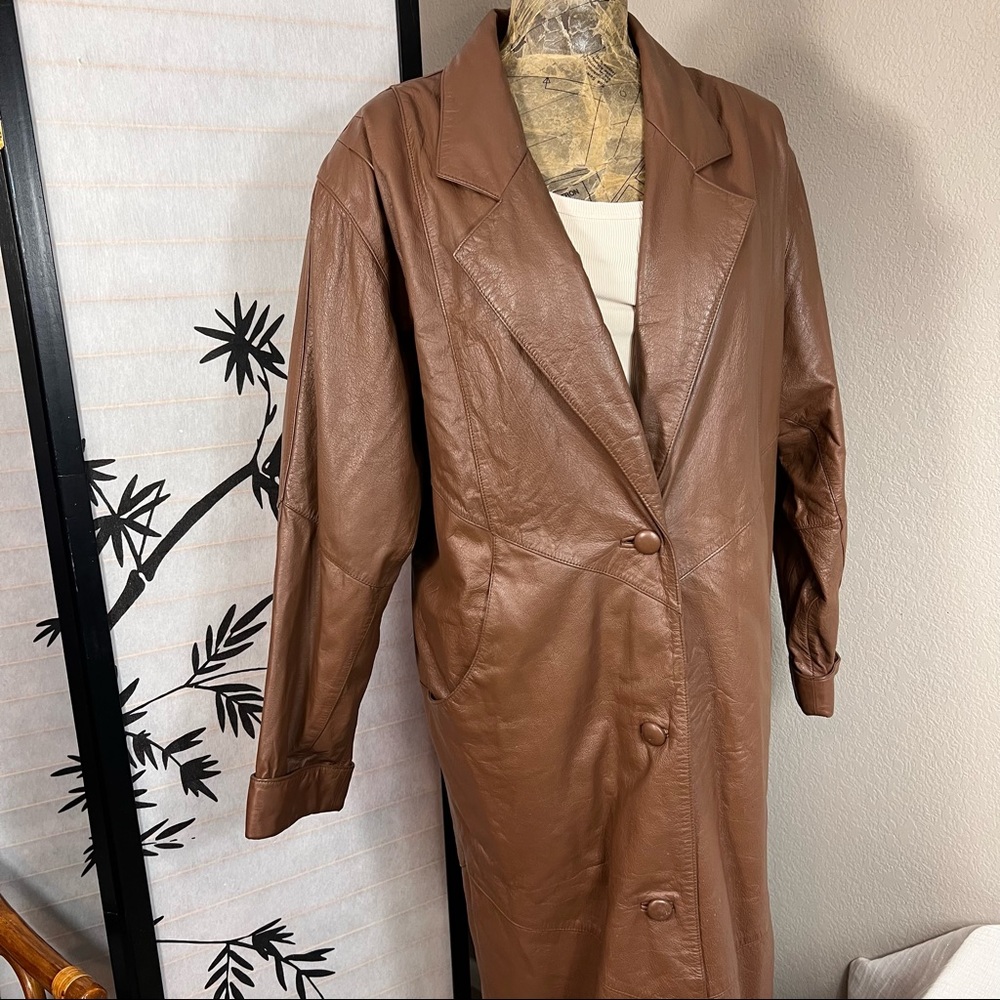 Unique Vintage Brown Leather Jacket